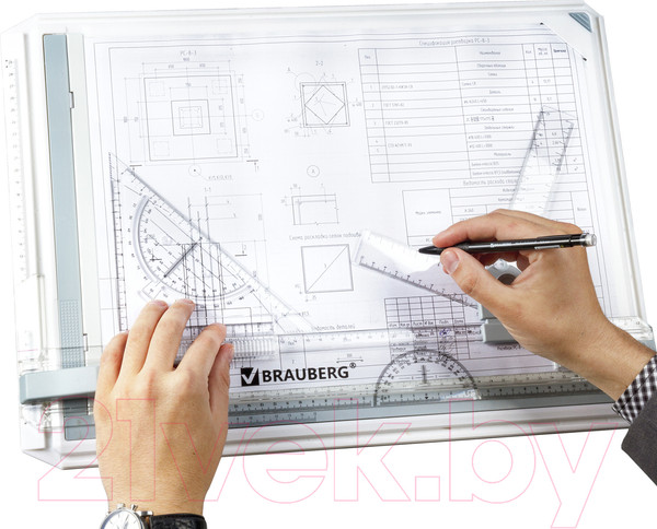Изображение товара Доска чертежная Brauberg А3 / 210536 (с рейсшиной)