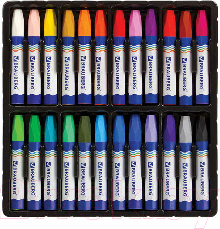 Изображение товара Восковые мелки Brauberg 222972 (24цв)