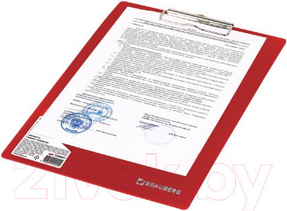 Изображение товара Планшет с зажимом Brauberg Contract / 228681 (красный)
