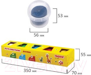 Изображение товара Набор для лепки Пифагор 104438 (5 цв)