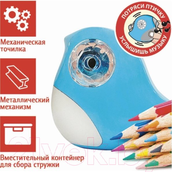 Изображение товара Точилка Пифагор Птичка / 228490 (голубой)