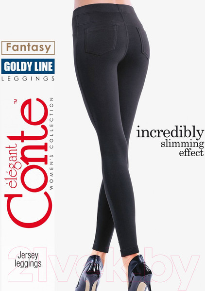 Изображение товара Леггинсы Conte Elegant Goldy Line (р.164-94, черный)