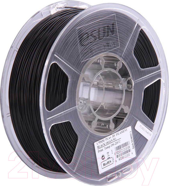 Изображение товара Пластик для 3D-печати eSUN PLA / PLA+175B1 (1.75 мм, 1 кг, черный)