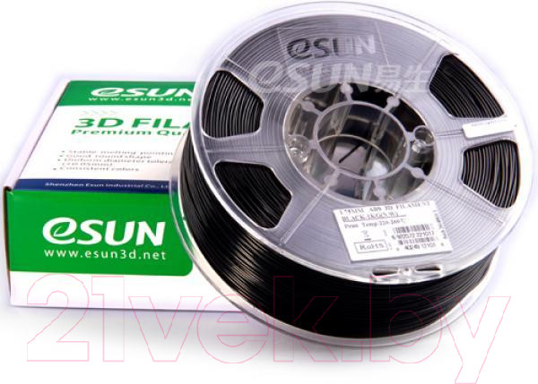 Изображение товара Пластик для 3D-печати eSUN PLA / PLA+175B1 (1.75 мм, 1 кг, черный)