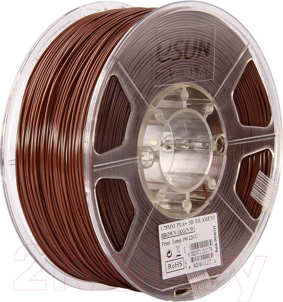 Изображение товара Пластик для 3D-печати eSUN PLA / PLA+175C1 (1.75мм, 1кг, коричневый)