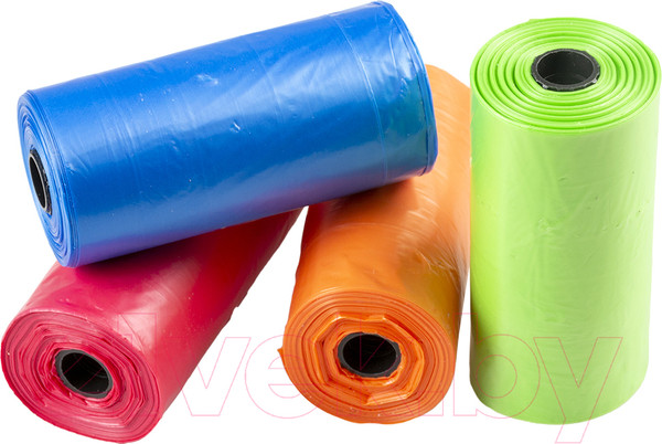 Изображение товара Пакеты для выгула собак Duvo Plus Радуга / 12488/DV (4x15шт, мультиколор)