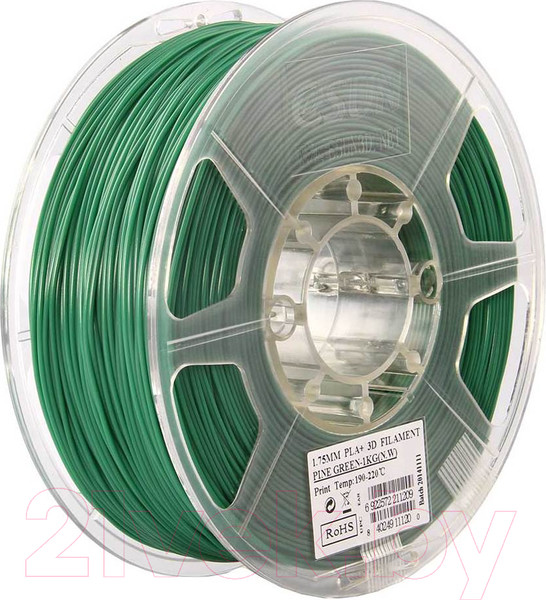 Изображение товара Пластик для 3D-печати eSUN PLA / PLA+175PG1 (1.75мм, 1кг, зеленая сосна)