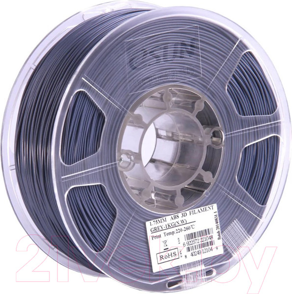Изображение товара Пластик для 3D-печати eSUN ABS / ABS175H1 (1.75мм, 1кг, серый)