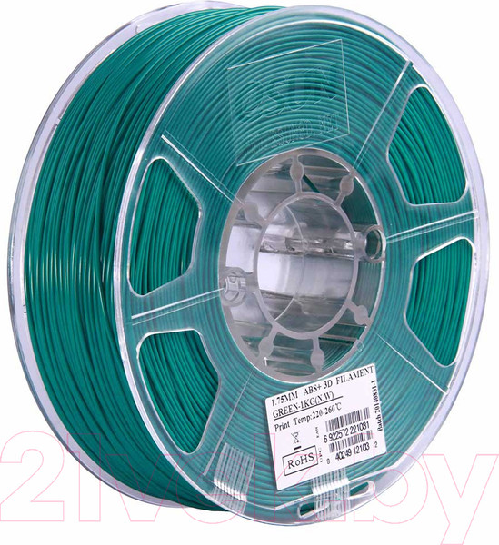 Изображение товара Пластик для 3D-печати eSUN ABS / ABS175G1 (1.75мм, 1кг, зеленый)