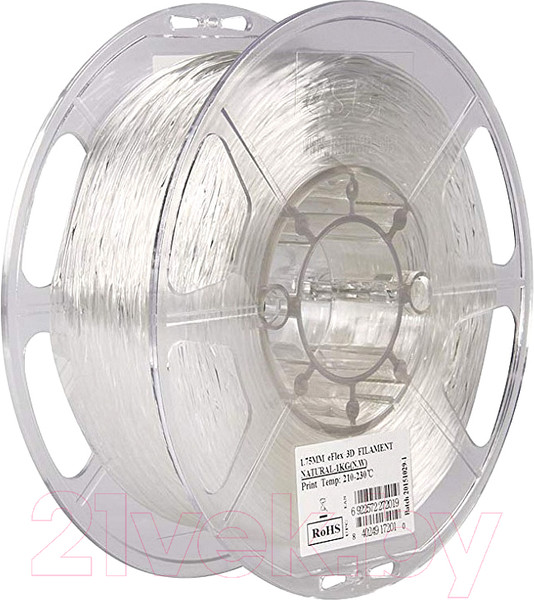 Изображение товара Пластик для 3D-печати eSUN eFlex / eFlex175N1 (1.75мм, 1кг, Nature)