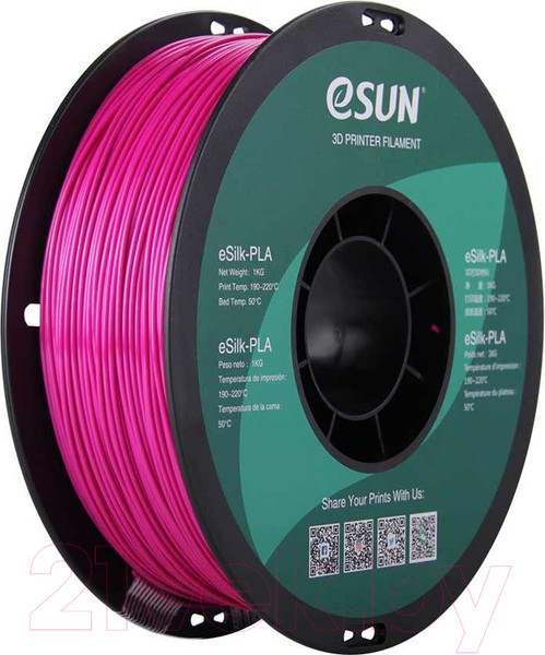 Изображение товара Пластик для 3D-печати eSUN eSilk-PLA / eSilk-PLA175VI1 (1.75мм, 1кг, Violet)