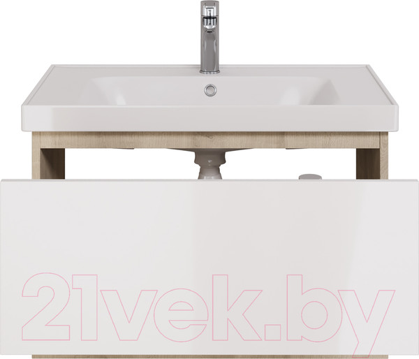 Изображение товара Тумба под умывальник Dreja Perfecto 90 / 99.0813 (дуб эврика/белый глянец)