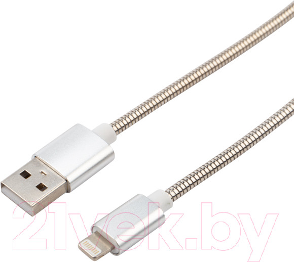 Изображение товара Кабель Rexant USB Lightning / 18-7057 (1м, матовая сталь)