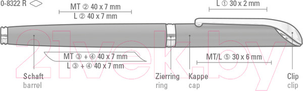 Изображение товара Ручка-роллер UMA Shadow R / 0-8322 R (синий)