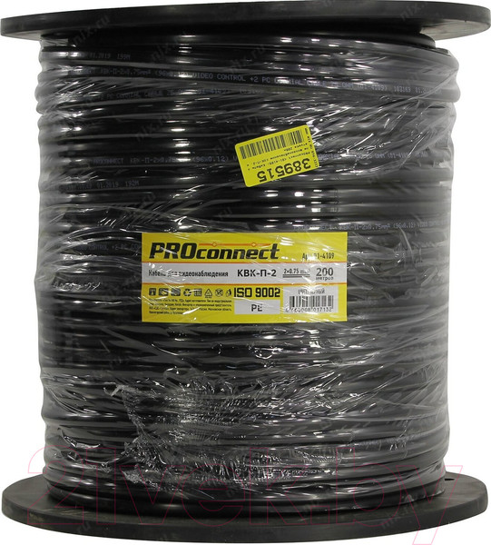 Изображение товара Кабель PROconnect КВК-П-2 2x0.75 Cu/CCA / 01-4109 (200м, черный)