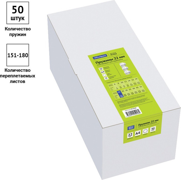 Изображение товара Пружины для переплета OfficeSpace PC7018 (50шт)