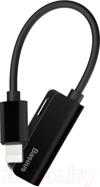 Изображение товара Сплиттер Baseus L37 Lightning Male To 2xLightning Female / CALL37-01 (черный)