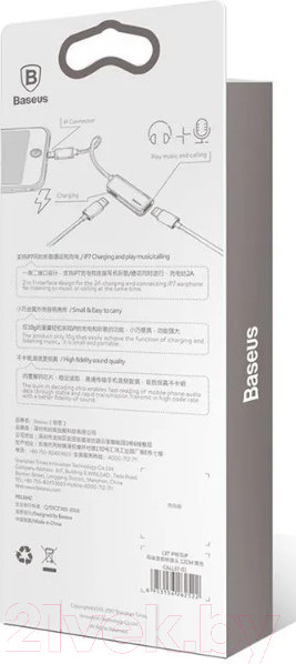 Изображение товара Сплиттер Baseus L37 Lightning Male To 2xLightning Female / CALL37-01 (черный)