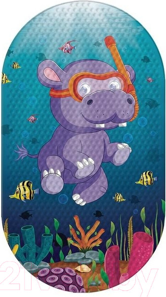 Изображение товара Коврик на присосках Varmax Бегемотик дайвер DF-303 (68x38)