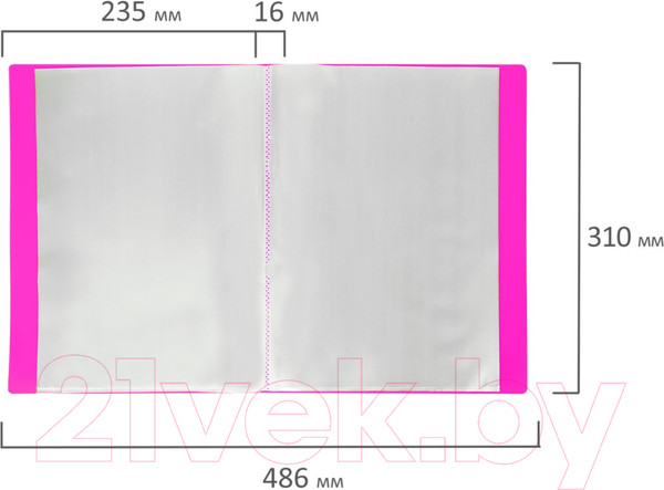 Изображение товара Папка для бумаг Brauberg Neon / 227450 (неоновый розовый)