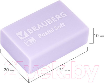 Изображение товара Набор ластиков Brauberg Pastel Soft / 229598 (12шт)