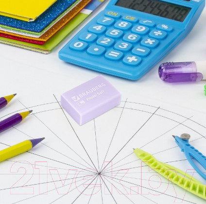 Изображение товара Набор ластиков Brauberg Pastel Soft / 229598 (12шт)