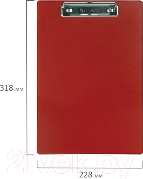 Изображение товара Планшет с зажимом Brauberg Number One / 232219 (бордовый)