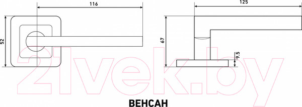 Изображение товара Ручка дверная Аллюр АРТ Венсан 2630 MAB (матовая бронза)