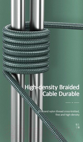 Изображение товара Кабель Usams U55 USB2.0 AM - Lightning / SJ448USB01 (1м, черный)