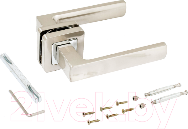 Изображение товара Ручка дверная Аллюр АРТ Коломбо 2380 SN (матовый никель)