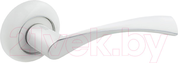 Изображение товара Ручка дверная Аллюр Арт Оскар 13112 W/CP (белая/хром)