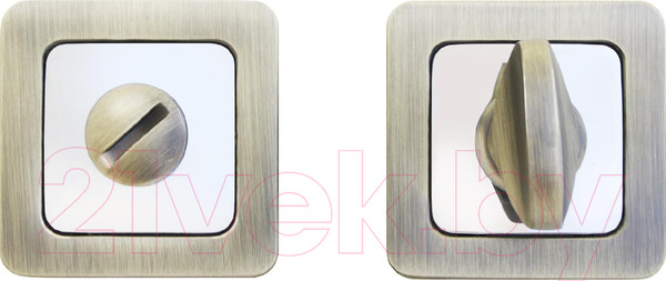 Изображение товара Фиксатор дверной защелки Аллюр АРТ BK-S1 MAB/CP (матовая бронза/хром)