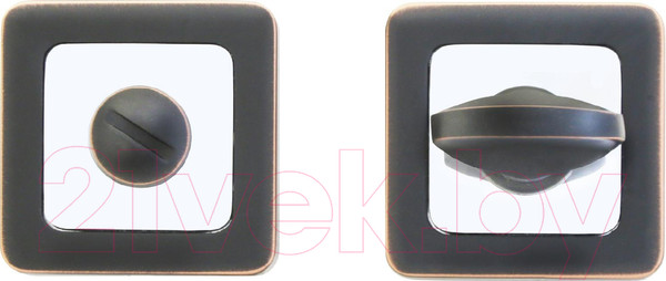 Изображение товара Фиксатор дверной защелки Аллюр АРТ BK-S1 ORB/CP (темная медь/хром)