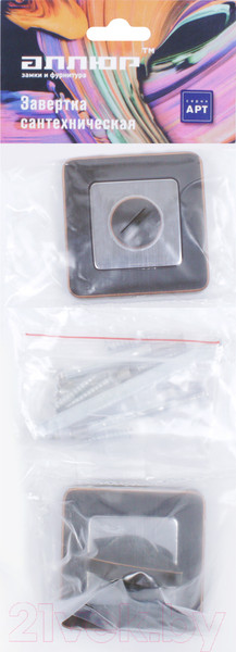 Изображение товара Фиксатор дверной защелки Аллюр АРТ BK-S1 ORB/CP (темная медь/хром)