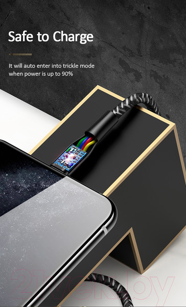 Изображение товара Кабель Usams U41 USB2.0 AM - Lightning / SJ394USB01 (2м, черный)