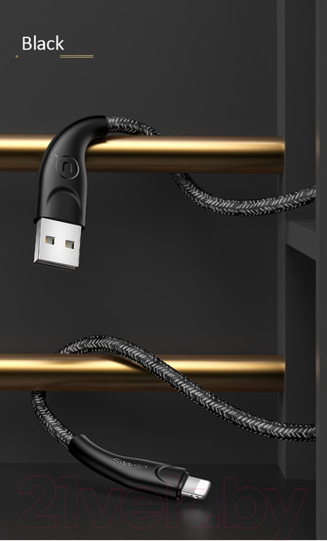 Изображение товара Кабель Usams U41 USB2.0 AM - Lightning / SJ394USB01 (2м, черный)