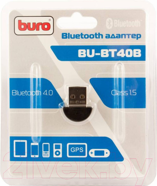 Изображение товара Bluetooth-адаптер Buro BU-BT40B (20м, черный)