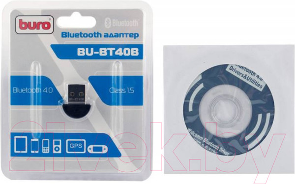 Изображение товара Bluetooth-адаптер Buro BU-BT40B (20м, черный)