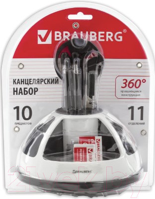 Изображение товара Органайзер настольный Brauberg Микс / 236954 (черно-белый)