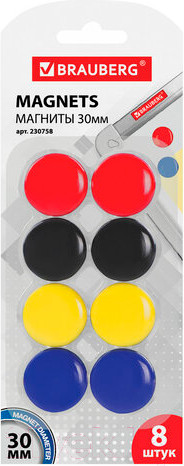 Изображение товара Набор магнитов Brauberg 230758 (8шт)