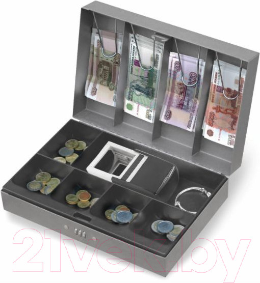 Изображение товара Денежный ящик Brauberg 290457 (темно-серый)