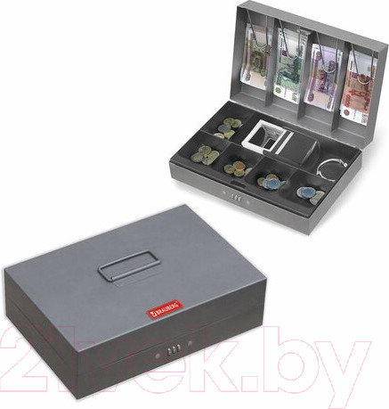 Изображение товара Денежный ящик Brauberg 290457 (темно-серый)