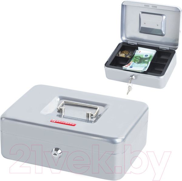 Изображение товара Кэшбокс Brauberg 291059 (серебристый)