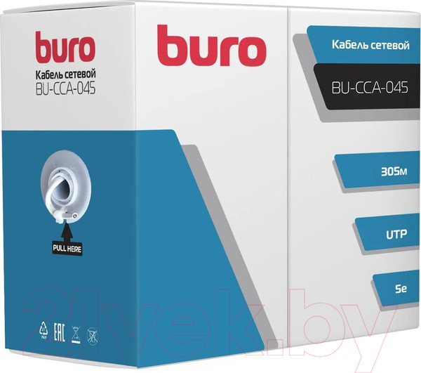 Изображение товара Кабель Buro BU-CCA-045 (305м, серый)