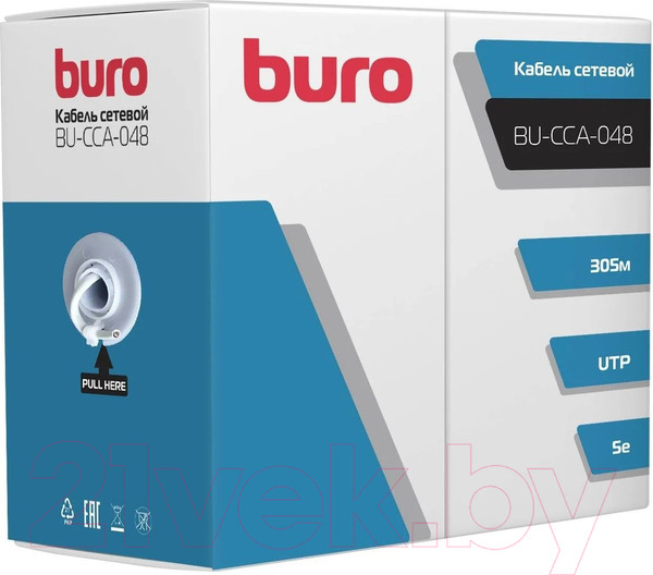Изображение товара Кабель Buro BU-CCA-048 (305м, серый)