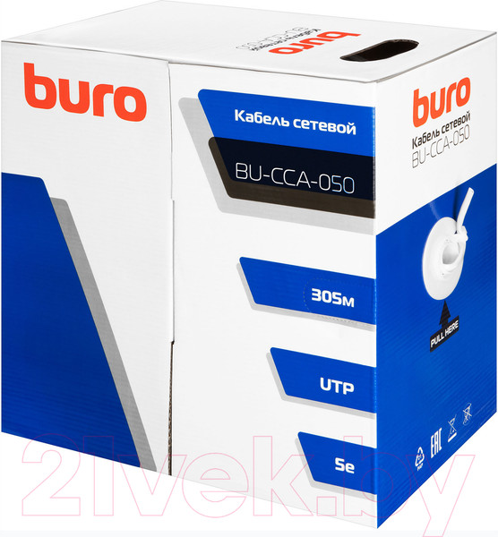 Изображение товара Кабель Buro BU-CCA-050 (305м, серый)