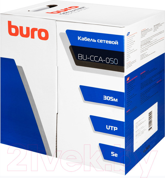 Изображение товара Кабель Buro BU-CCA-050 (305м, серый)