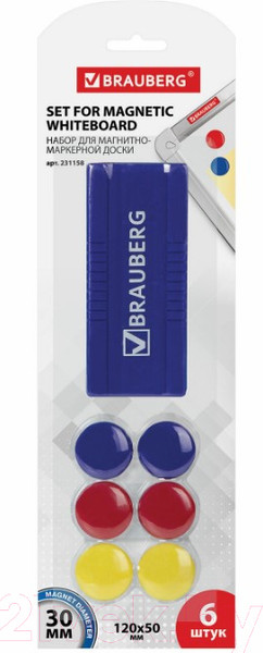 Изображение товара Стиратель для доски Brauberg 231158 (с магнитами)
