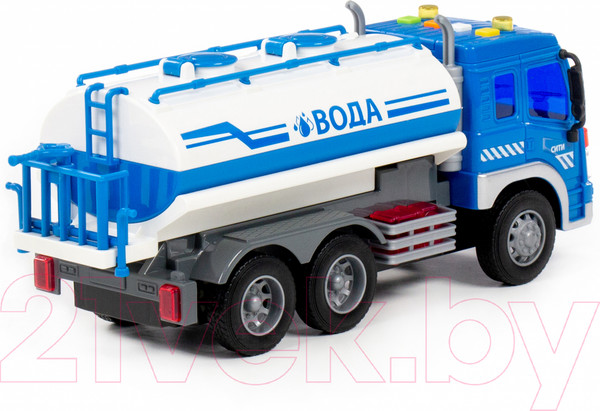 Изображение товара Автомобиль игрушечный Полесье Сити поливочный автомобиль / 89755 (инерционный, синий)