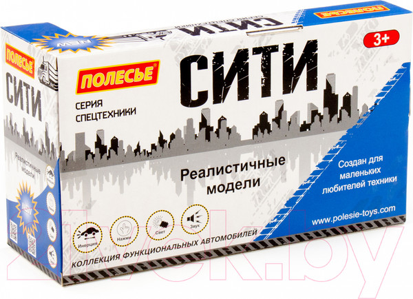 Изображение товара Автомобиль игрушечный Полесье Сити поливочный автомобиль / 89755 (инерционный, синий)